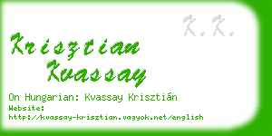 krisztian kvassay business card